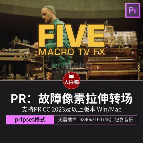 pr电视故障转场效果