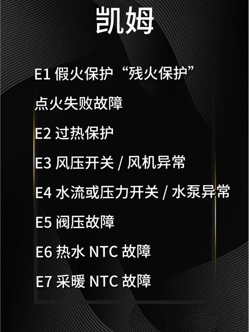 壁挂炉Protherm故障代码解析,你了解多少?