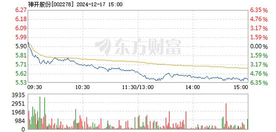 新研股份12月17日盘中跌幅达5%