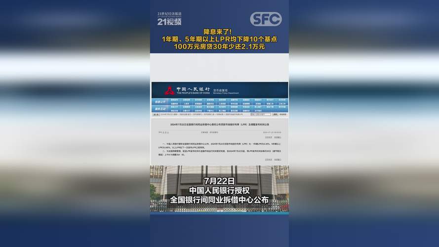盘前重磅!刚刚“降息”25个基点!100万房贷省超5万利息