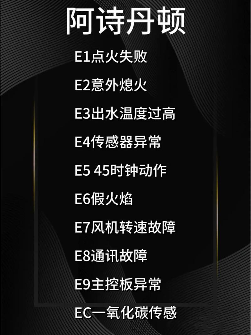希尔博壁挂炉故障码