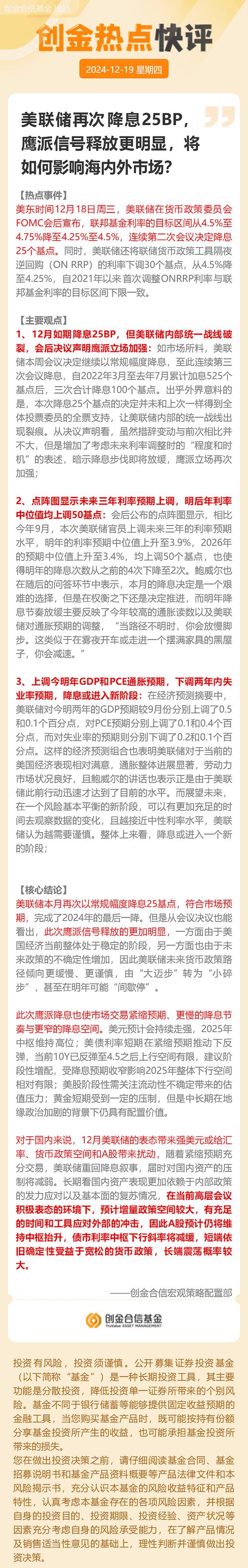 美联储最新发声!重磅纪要来袭 预计将继续降息
