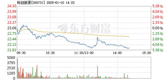 鼎际得1月10日盘中跌幅达5%