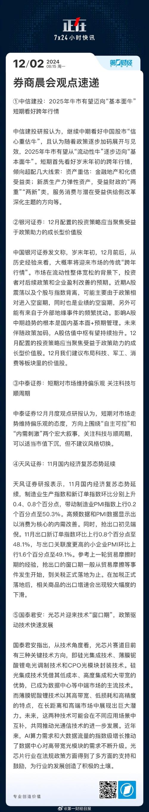 中信建投:中期牛市不变 短期回调是机遇