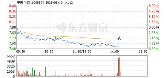 宁波中百1月10日快速反弹
