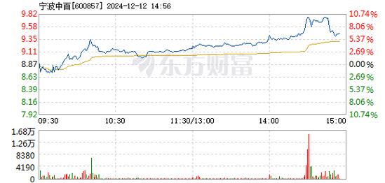 宁波中百1月10日快速反弹