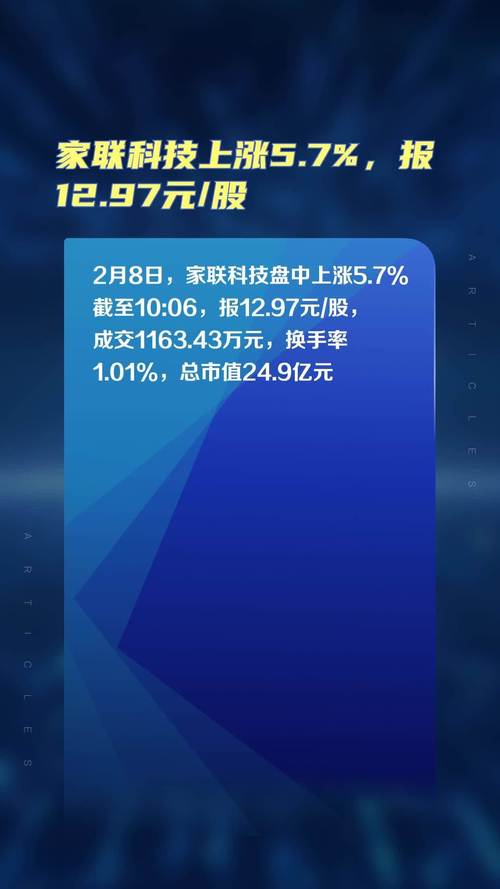 家联科技1月9日快速上涨