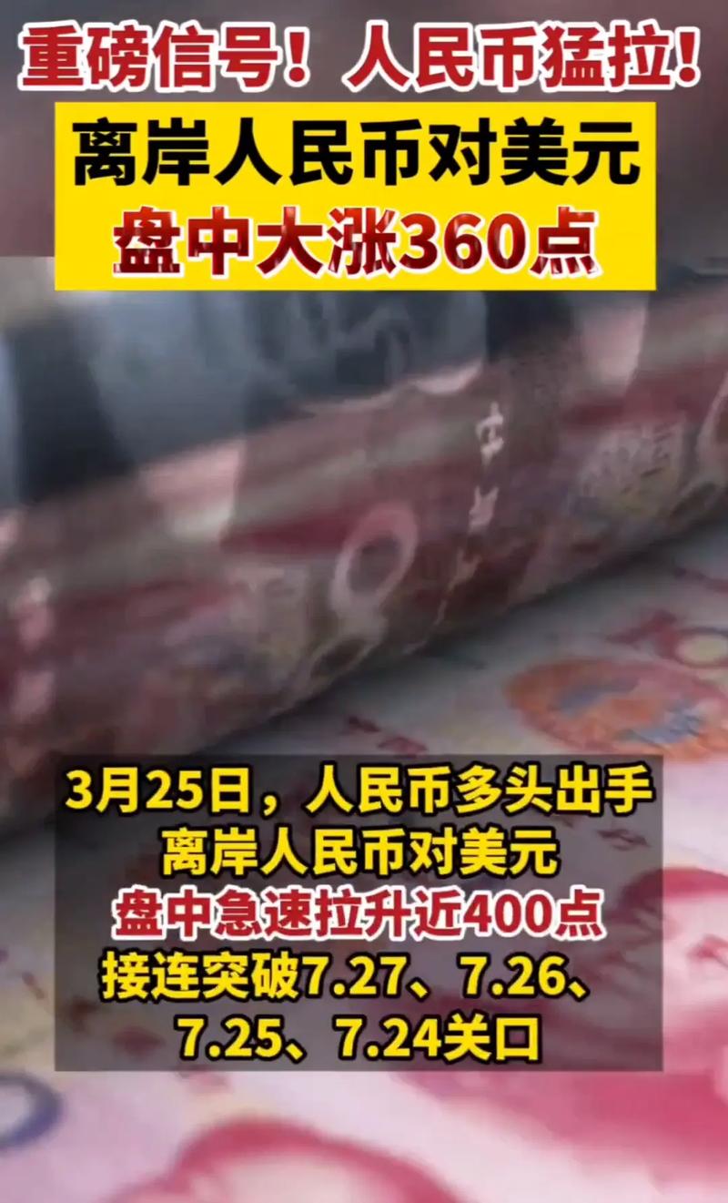 人民币突然大涨!发生了什么?