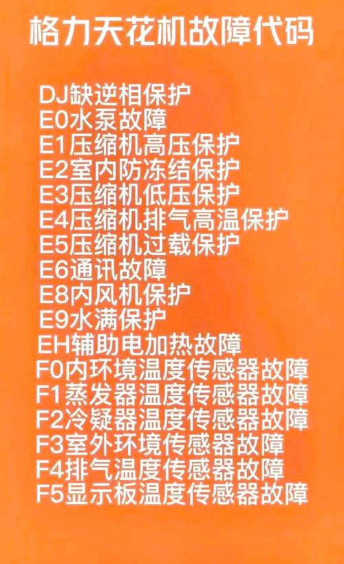 樱花空气能故障表